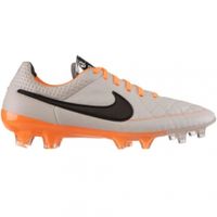 Бутсы NIKE TIEMPO LEGEND V FG (Белый-Оранжевый) 631518-008 - вид 1 миниатюра