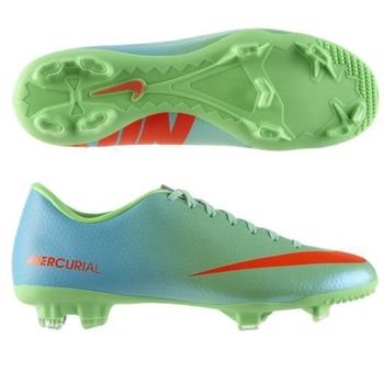 Бутсы NIKE MERCURIAL VICTORY IV FG (Голубой-Зелёный) 555613-380