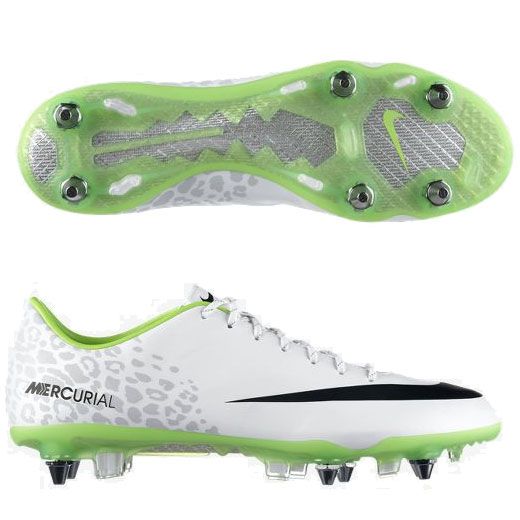 Бутсы NIKE MERCURIAL VAPOR IX REF SG PRO (Белый-Зелёный) 631320-103 -  купить в Магазине для вратарей - keeper-shop.ru