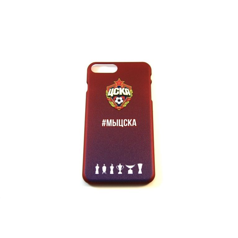 Чехол для IPHONE 7/8 PLUS SOFT TOUCH фк цска лого красный ПФцска006-05 ПФЦСКА006-05