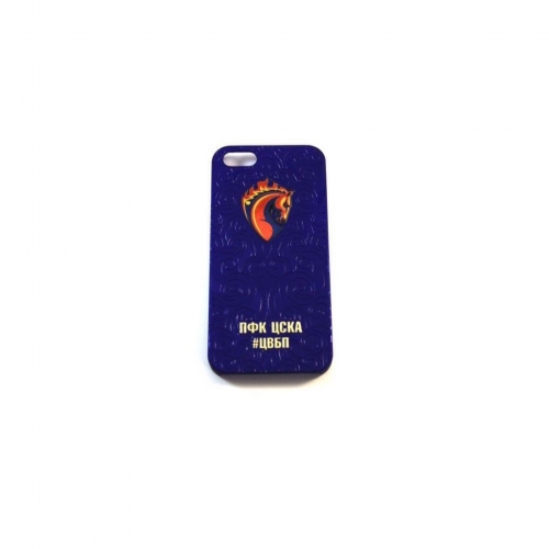 Чехол для IPHONE 5/5S SOFT TOUCH фк цска конь син/золото ПФцска006-13 ПФЦСКА006-13