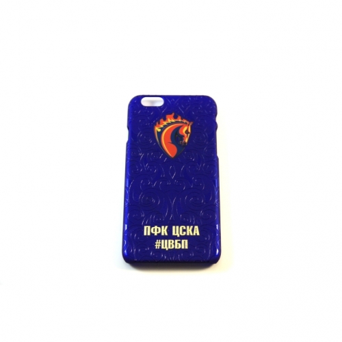 Чехол для IPHONE 6 SOFT TOUCH фк цска конь син/золото ПФцска006-14 ПФЦСКА006-14