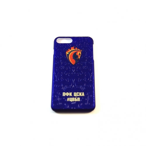Чехол для IPHONE 7/8 PLUS SOFT TOUCH фк цска конь син/золото ПФцска006-17 ПФЦСКА006-17