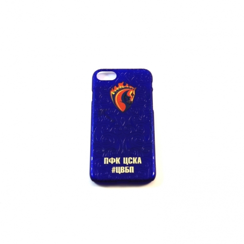 Чехол для IPHONE 7/8 SOFT TOUCH фк цска конь син/золото ПФцска006-16 ПФЦСКА006-16