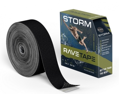 Тейп RAVETAPE STORM 5см x 32м, черный(BLACK) RVTS-BLK-532