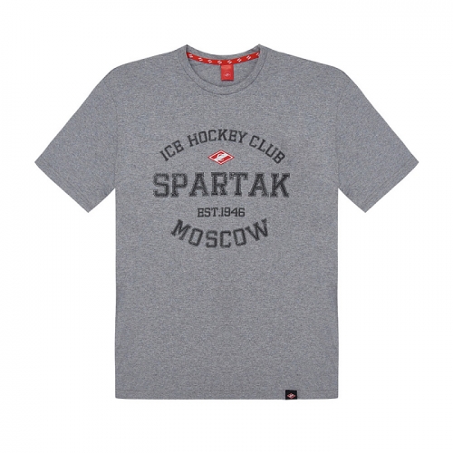 Футболка мужская "Spartak Moscow" серая фмс ФМС