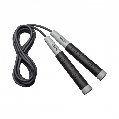 Скакалка STARFIT RP-401 с силиконовыми ручками, черный, 3м цб-00002558 ЦБ-00002558