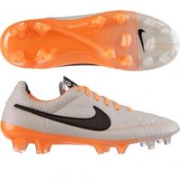 Бутсы NIKE TIEMPO LEGEND V FG (Белый-Оранжевый)