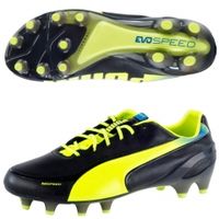 Бутсы PUMA evoSPEED 1.2L FG (Чёрный-Жёлтый)