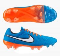 Бутсы NIKE TIEMPO LEGEND V FG (Синий-Оранжевый)