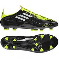 Бутсы футбольные Adidas F50 adiZero TRX FG (черный/желтый) U44292 - вид 1 миниатюра