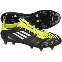 Бутсы футбольные Adidas F50 adizero XTRX SG (Lea) (черный/желтый)