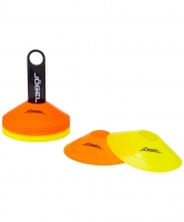 Фишки для тренировок JOGEL (24 шт., 2 цвета: ярко зеленый и оранж) JA-224 ут-00015928