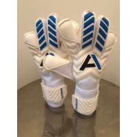 Вратарские перчатки AlphaKeepers Matrix HB Extreme white/blue Вратарские перчатки AlphaKeepers Matrix HB Extreme white/blue